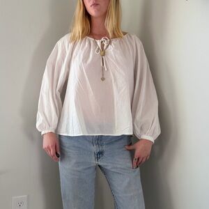 Vintage 2000s white boho top